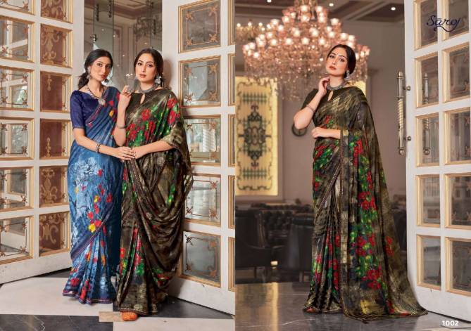Saroj Dolly Soft Printed Ethnic Wear Satin Latest Designer Saree Collection
